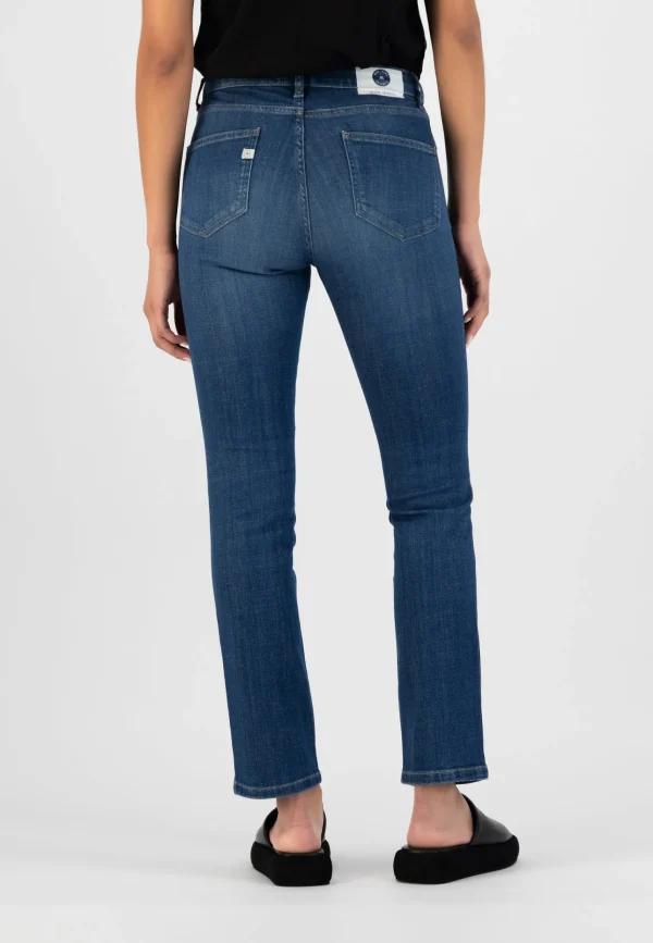 Gerade Damenjeans Faye Straight Stone Indigo