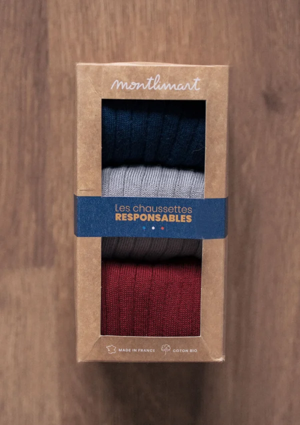 Gerippte Socken im Box-Set