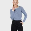 Gestreifter feiner Pullover Rosa blau