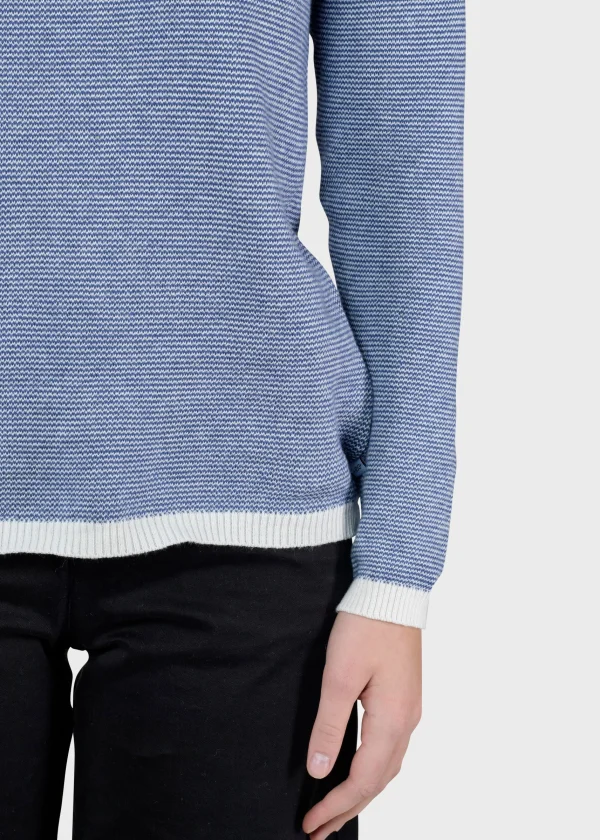 Gestreifter feiner Pullover Rosa blau
