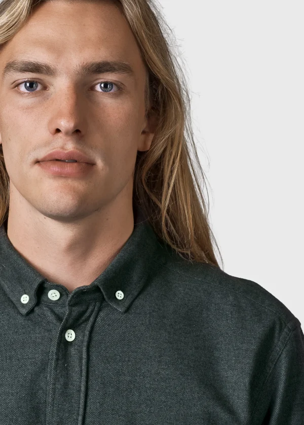 Herren Flanellhemd Benjamin Olive