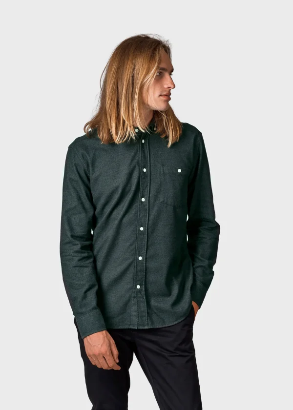 Herren Flanellhemd Benjamin Olive