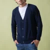 Herren Kaschmir-Strickjacke Giovanni Navy