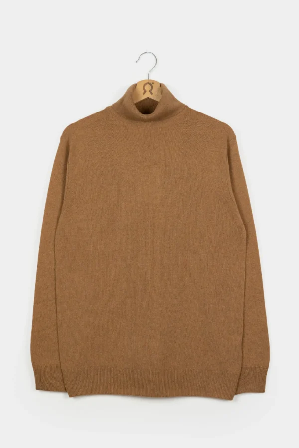 Herren Rollkragenpullover aus Kaschmir Alberto Beige