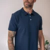 Herren-Poloshirt aus Bio-Baumwolle Amical Navy
