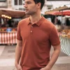 Herren-Poloshirt aus Bio-Baumwolle Amical Terracotta