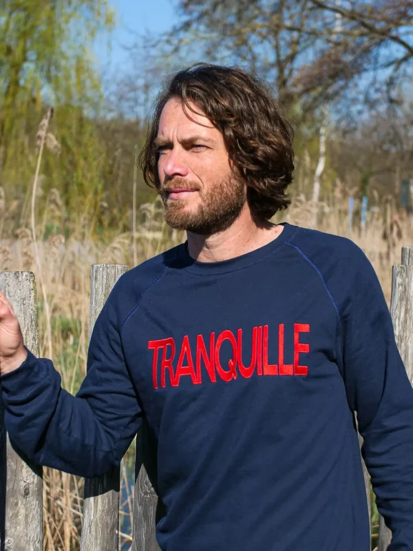 Herren-Sweatshirt Le Tranquille Blau
