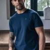 Herren-T-Shirt aus Bio-Baumwolle Essaim Marineblau