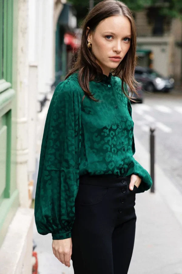 Hortensia Grün Bluse