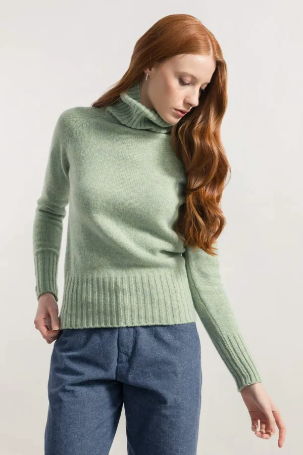 Kaschmir Rollkragen-Pullover Susanna Mintgrün