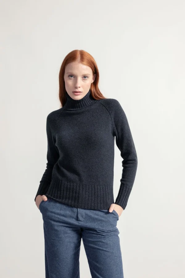 Kaschmir Rollkragen-Pullover Susanna Grau