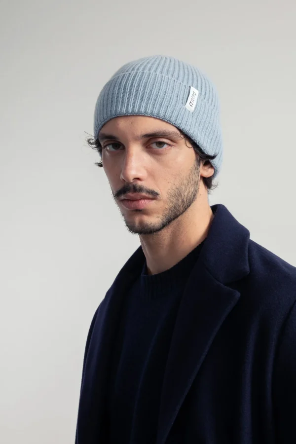 Kaschmirmütze Marcello Hellblau