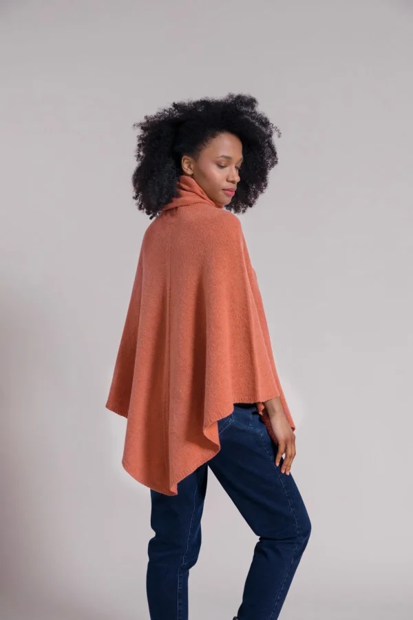 Kaschmirponcho Elisabetta Orange