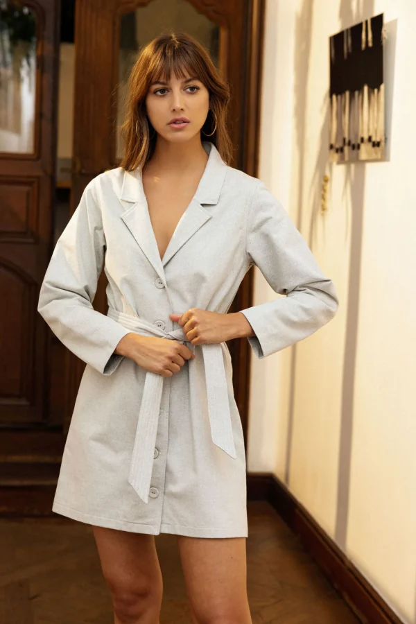 Kurzes Blazer Kleid Pia Beige