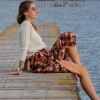 Langer Schlitzrock Mélanie Chestnut