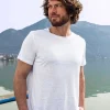 Leinen-T-Shirt L'indispensable Weiss