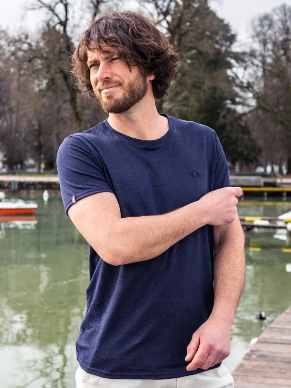 Leinen-T-Shirt L'Indispensable Blau