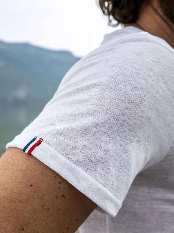 Leinen-T-Shirt L'indispensable Weiss