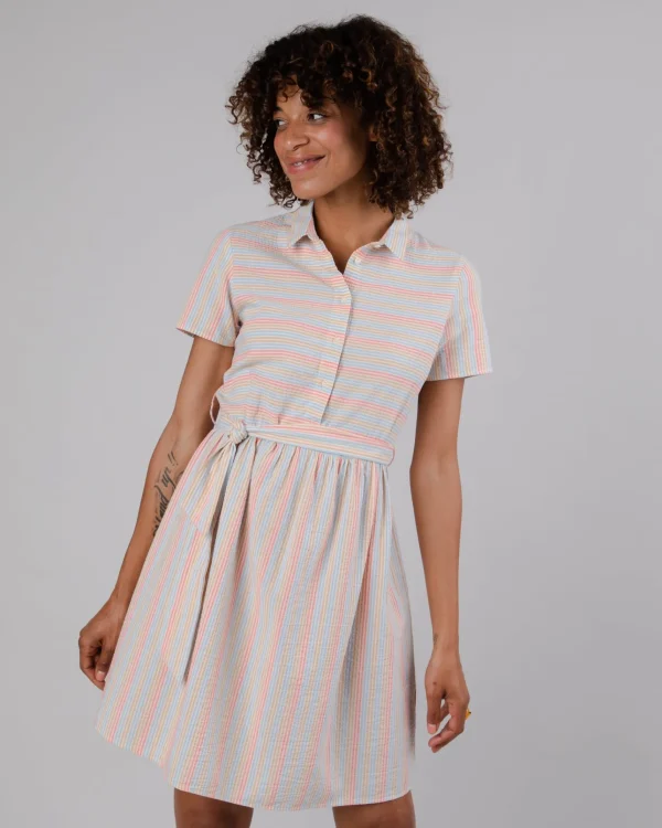 Lockeres kurzes Kleid Sunset Apricot