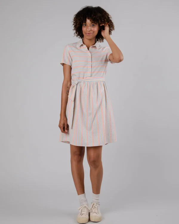 Lockeres kurzes Kleid Sunset Apricot