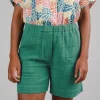 Lässige Damen-Shorts Bubbles Green