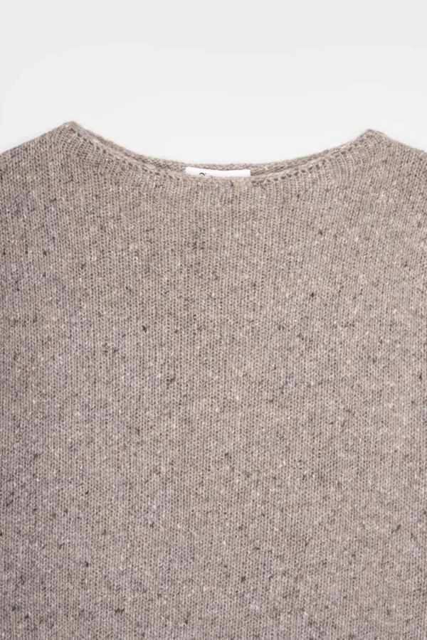 Melierter Kaschmirpullover Eloisa Grau