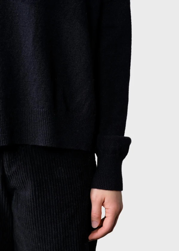 Merinowolle Damenpullover Vanessa Schwarz