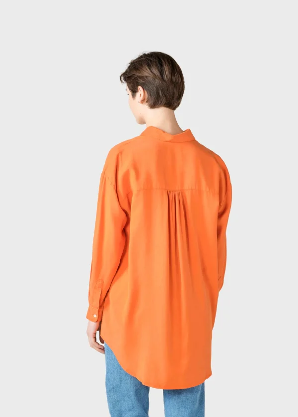 Mittellange Lyocell Bluse Ofelia Mandarin