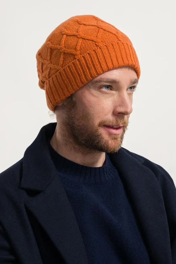 Mütze aus recycelter Wolle Louis Orange
