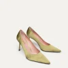 Olivgrüne vegane Pumps