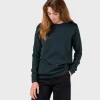 Olivgrüner Damenpullover aus feiner Merinowolle