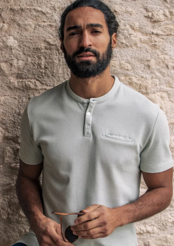 Organic cotton polo shirt Monpolo hellgrün