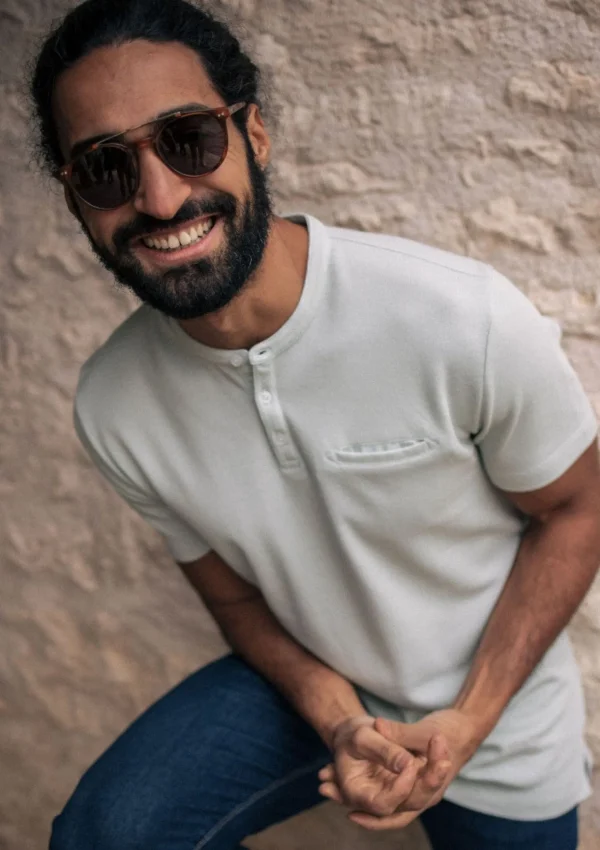 Organic cotton polo shirt Monpolo hellgrün