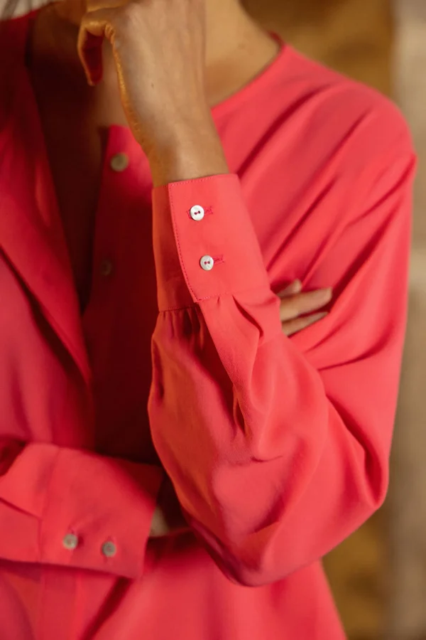 Oversize Damen-Hemd Elvira Fuchsia