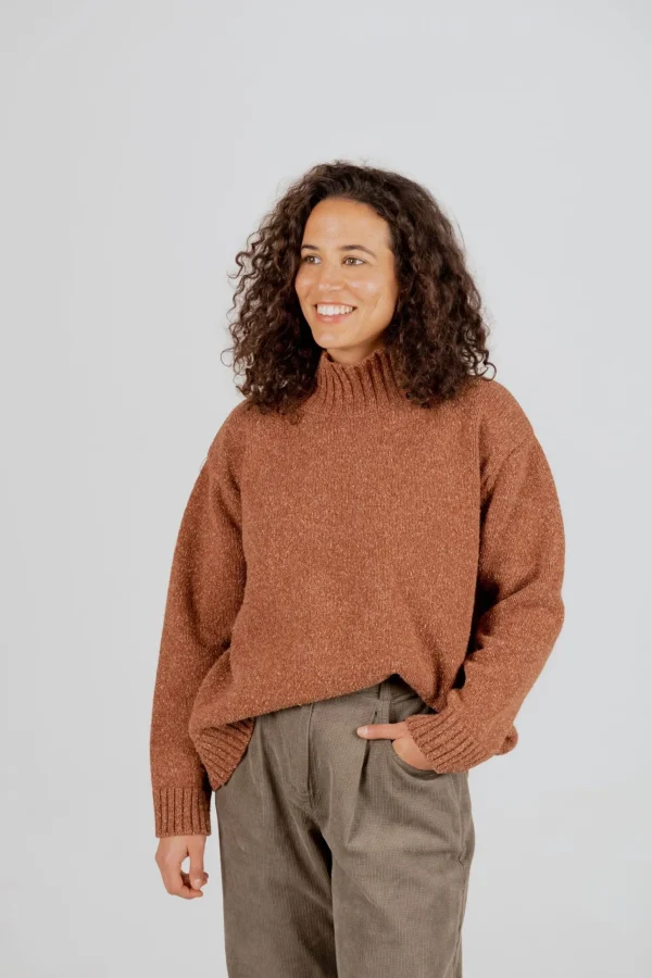Oversized Pullover Loriga Terrakotta