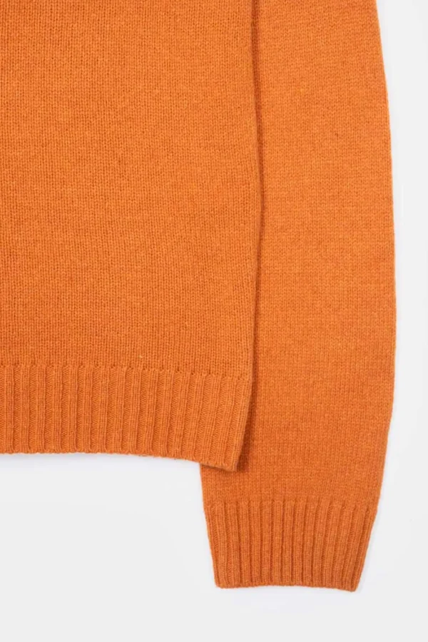 Pullover aus recycelter feiner Wolle Laura Orange