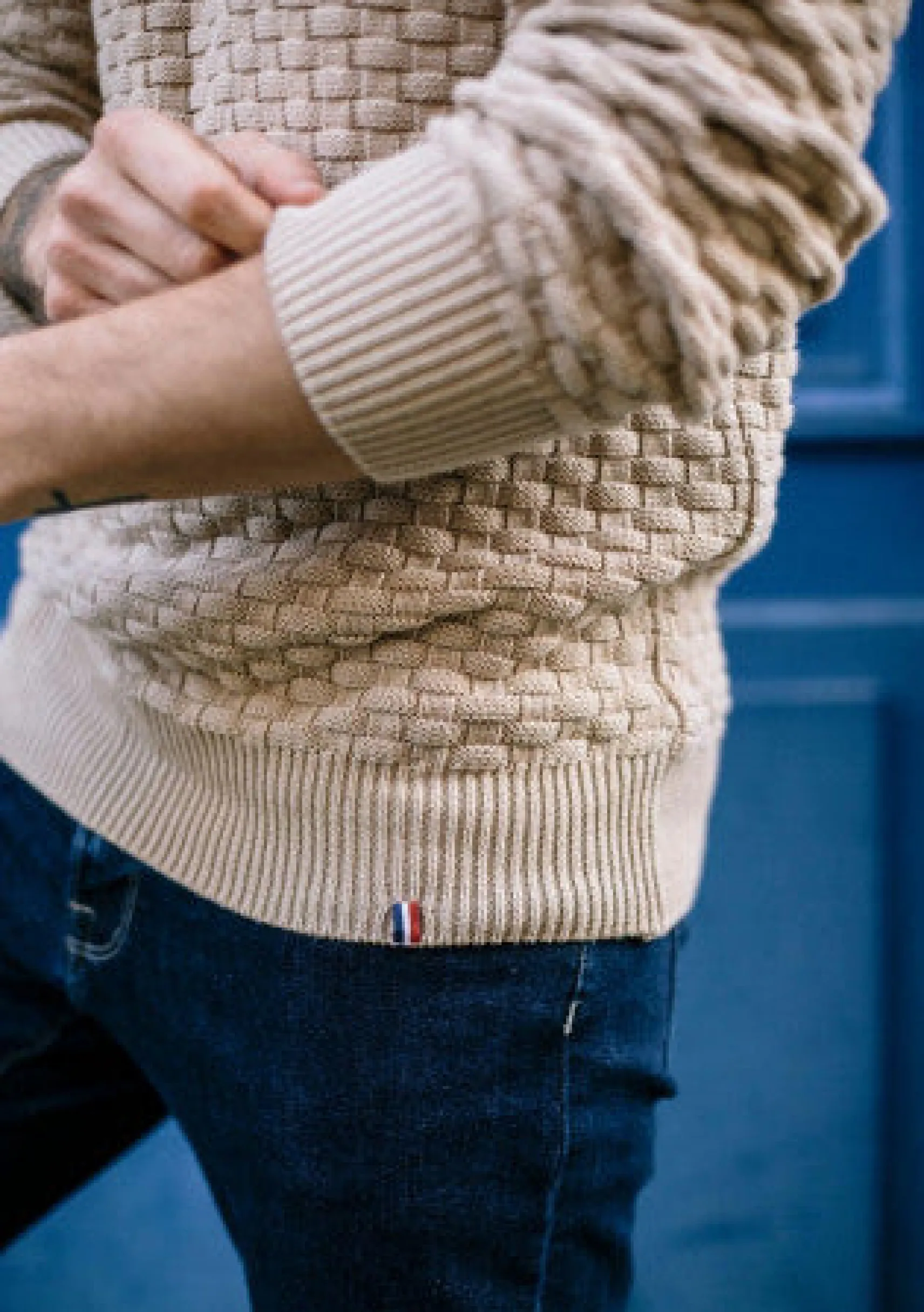 pullover_damier_beige_1.webp Pullover Damier Beige
