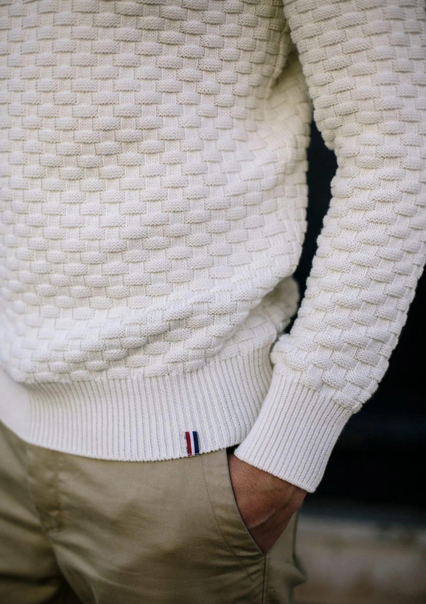 pullover_damier_ekru_kari_3.webp Pullover Damier ekru kariert