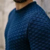Pullover Damier marineblau kariert