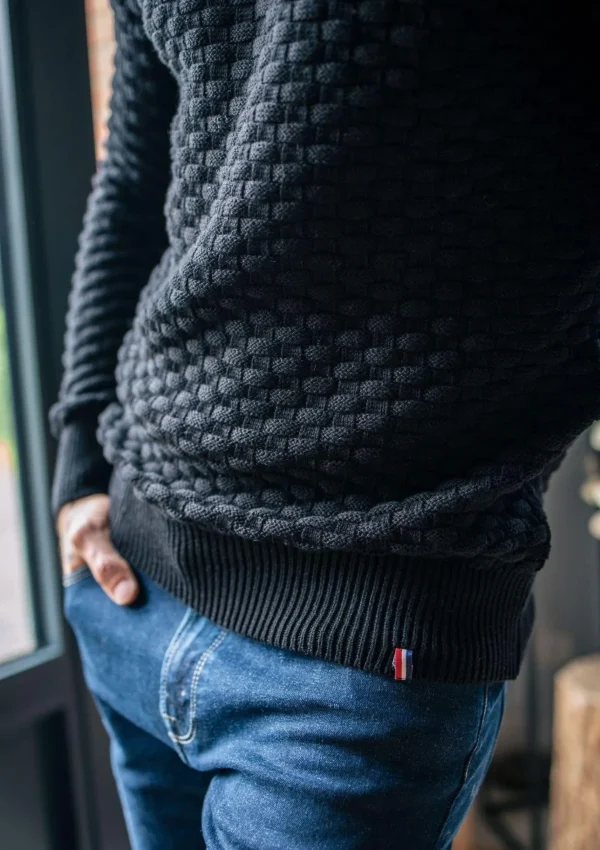 Pullover Damier schwarz kariert