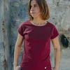 Recyceltes T-Shirt Mme Mésange Garnet