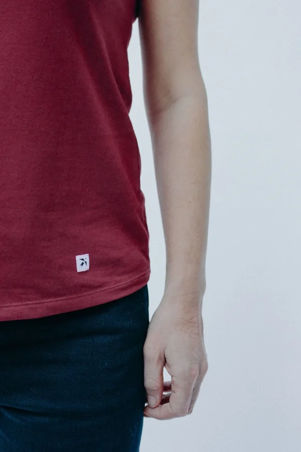 Recyceltes T-Shirt Mme Mésange Garnet
