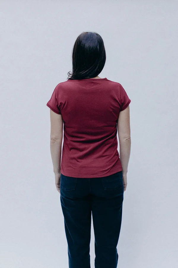 Recyceltes T-Shirt Mme Mésange Garnet