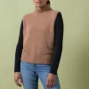 Ärmelloser Kaschmirpullover Matilde Beige