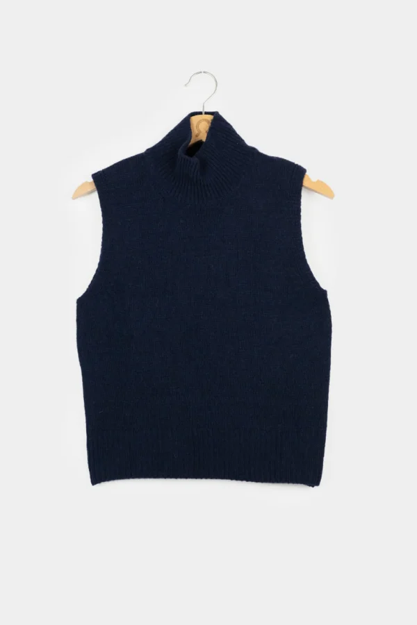 Ärmelloser Kaschmirpullover Matilde Schwarz