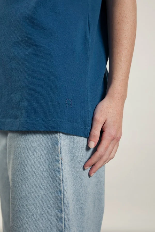 Ärmelloses Poloshirt Helen Blau