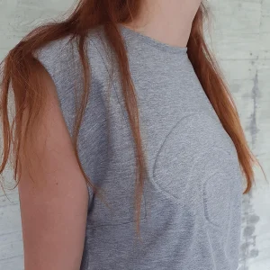 Ärmelloses Top JEANNE Grau