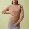 Rollkragenpullover aus recyceltem Kaschmir Ada Beige