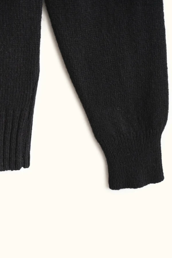 Rollkragenpullover aus recyceltem Kaschmir Ada Schwarz