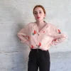 Rosa bedruckte Nicky-Bluse